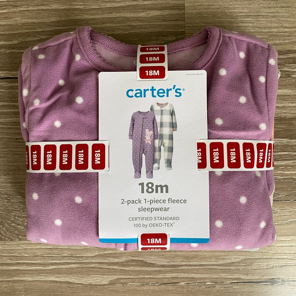 NWT • Carter’s 2-Pack 1-Piece Fleece Pajamas